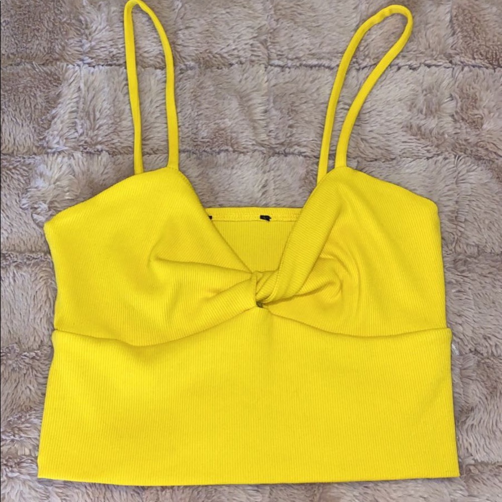 Yellow Forever 21 Crop Tank
